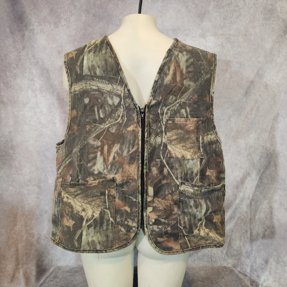 Vintage Camouflage Quail Hunting‎ Zip-Up Vest Size Large